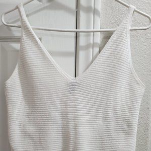 White knitted tank top blouse